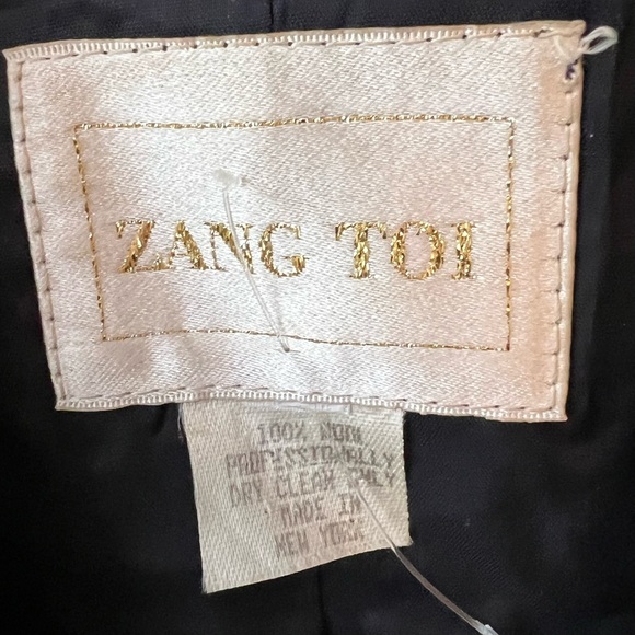 Zang Toi Vtg Charcoal Double-Breasted Speckled Wool Blazer Old Money Grandpacore - Picture 3 of 5